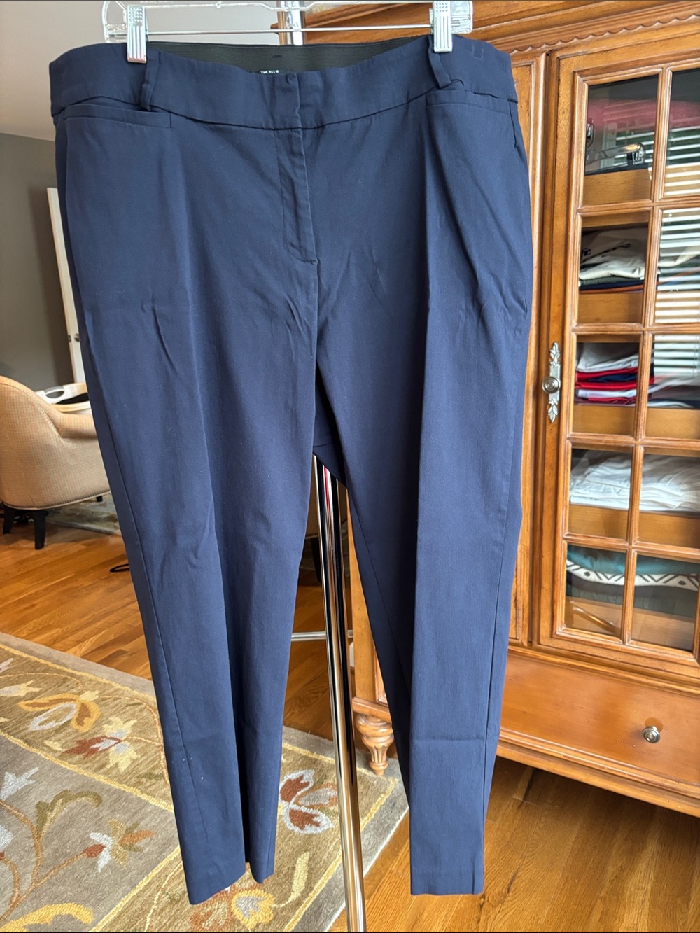 Lane Bryant Allie Navy Straight-Leg Pants